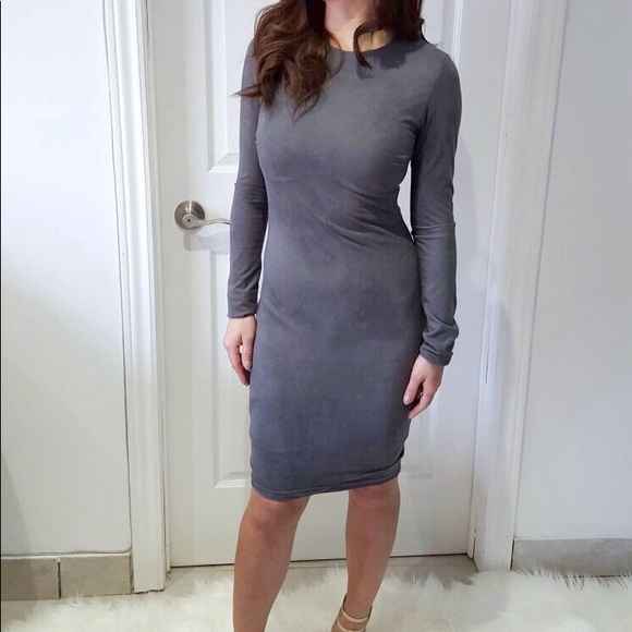 Faux Suede Dress - Picture 2 of 2